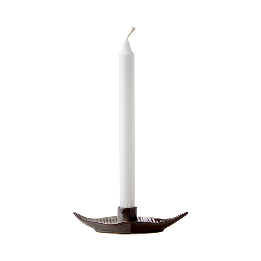 VILLE Ljusstake, Brun/elfenben 6-Pack